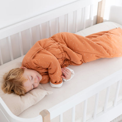 Bemini - Lenzuolo angoli in cotone 70x140 - Ecru pois