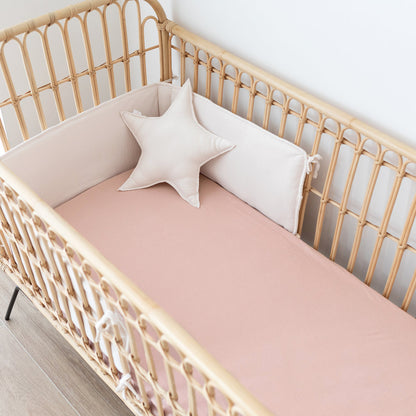 Bemini - Lenzuolo angoli in cotone 70x140 - Rosa cipria