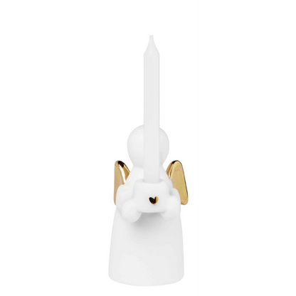 Räder - Angelo in porcellana con candelina h5,5cm