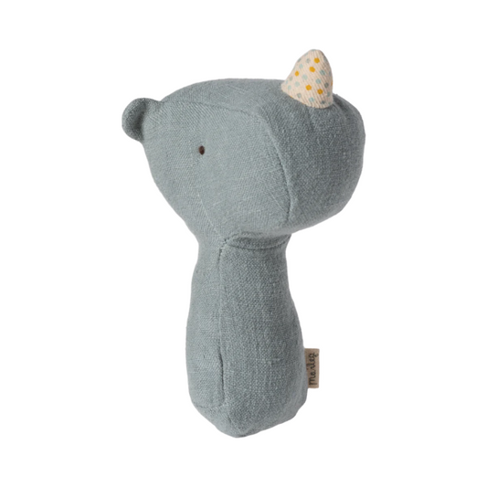 Maileg - Lullaby friends, Sonaglio rinoceronte - Blu