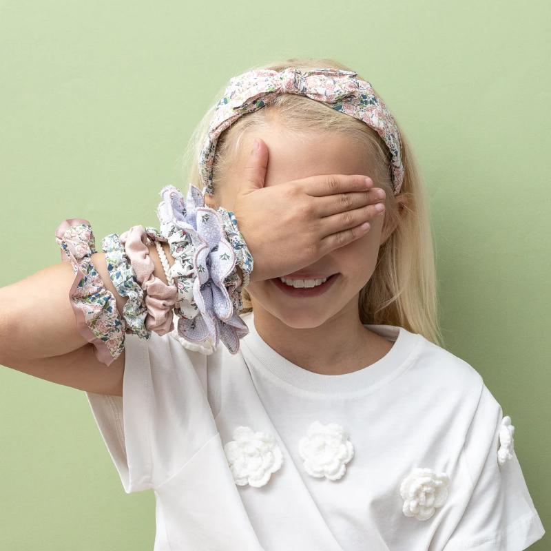 Mimi & Lula - Elastico Scrunchie - Lilla con Fiori