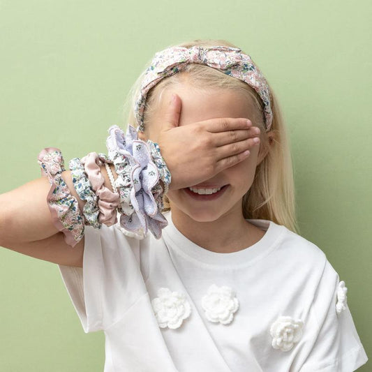 Mimi & Lula - Elastico Scrunchie - Lilla con Fiori