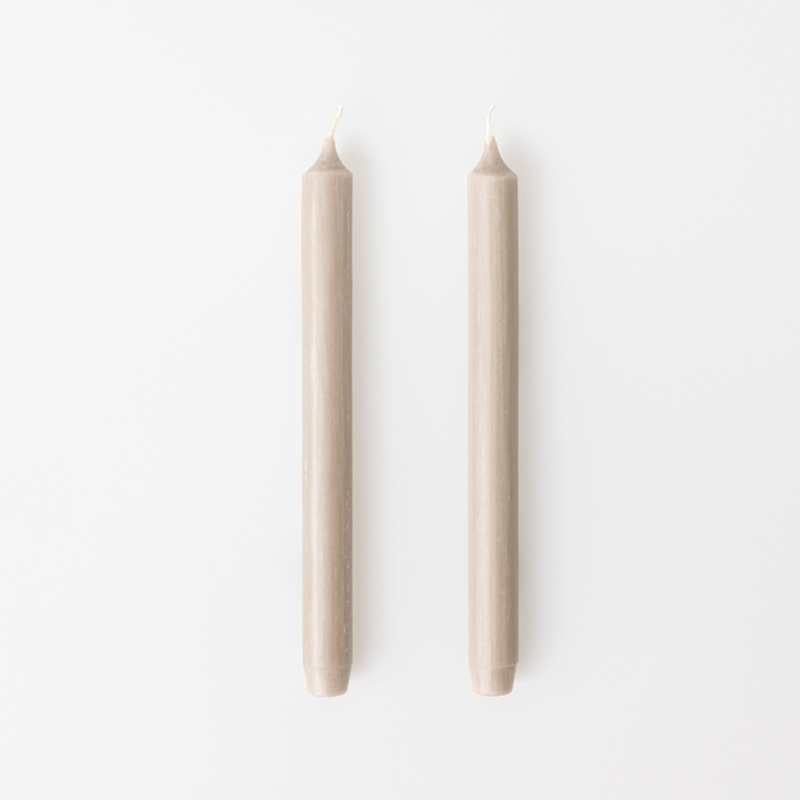 Räder - Set 2 candele - tortora 2,2x24cm