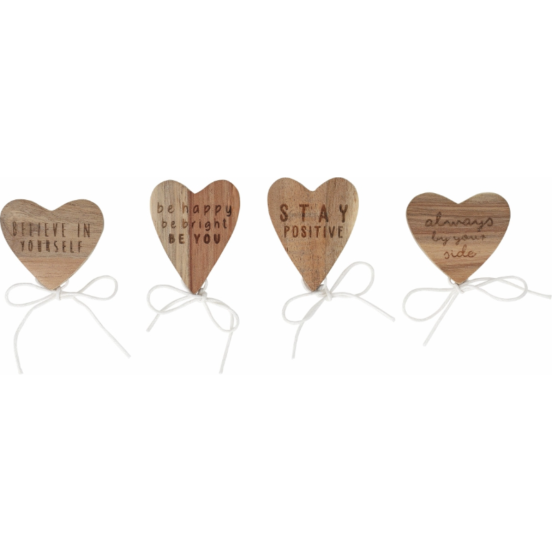 Räder - Miniature cuore in legno con frasi
