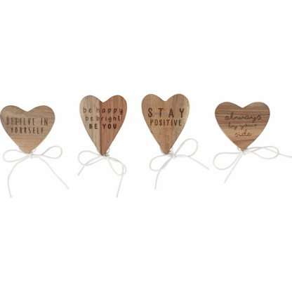 Räder - Miniature cuore in legno con frasi