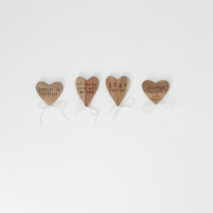 Räder - Miniature cuore in legno con frasi