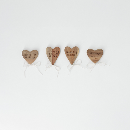Räder - Miniature cuore in legno con frasi
