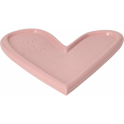 Räder - Svuotatasche cuore rosa in porcellana