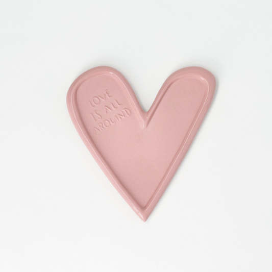 Räder - Svuotatasche cuore rosa in porcellana