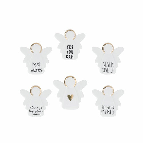 Räder - Decorazione in porcellana segnaposto chiudipacco - Angelo (varie fantasie) 4,5cm