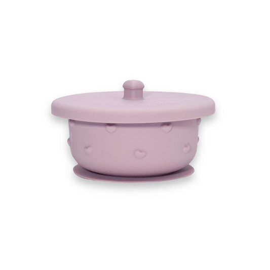 Soina - Ciotola in silicone con tappo e ventosa - Lilla