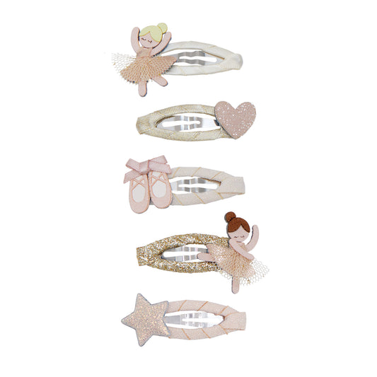 Mollette clic clac Mimi & Lula ballerina, confezione da 5