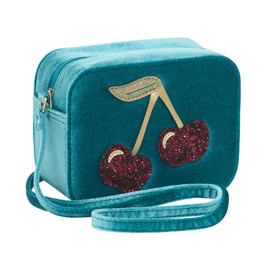 Borsetta in velluto Mimi & Lula con ciliegie