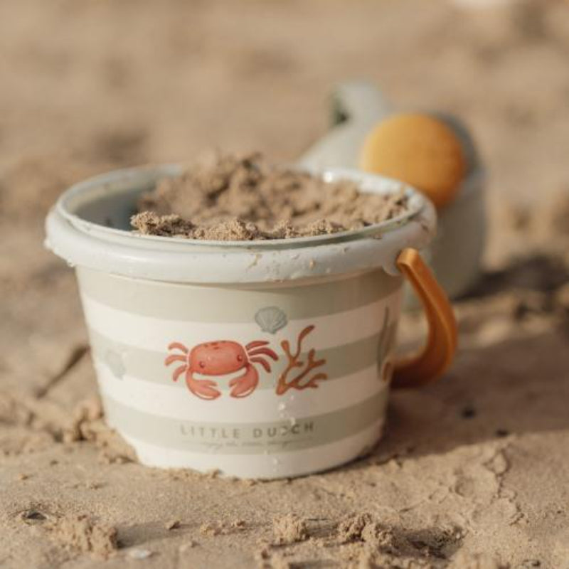 Little Dutch - Set giochi spiaggia - paletta secchiello formine - Verde
