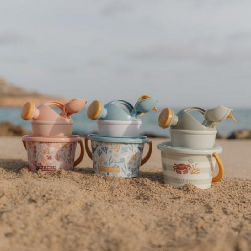 Little Dutch - Set giochi spiaggia - paletta secchiello formine - Verde