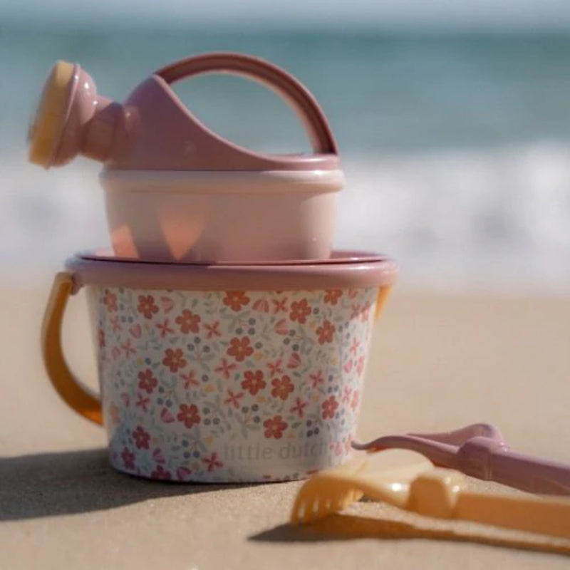 Little Dutch - Set giochi spiaggia - paletta secchiello formine - Rosa - Dreamy