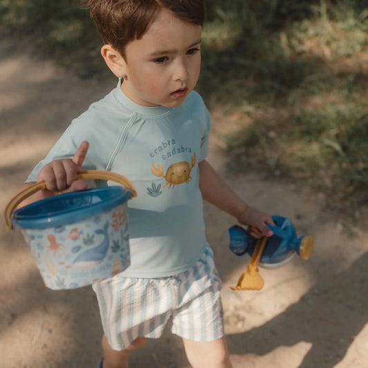 Little Dutch - Set giochi spiaggia - paletta secchiello formine - Blu - Ocean