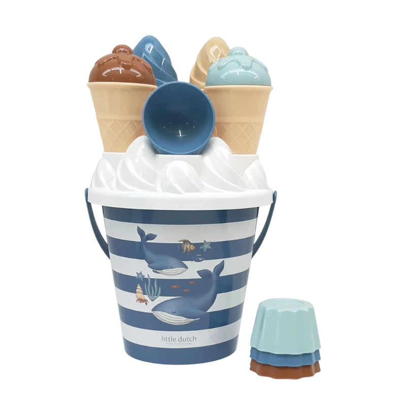 Little Dutch - Set giochi spiaggia - secchiello dei gelati - Blu - Ocean