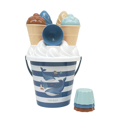 Little Dutch - Set giochi spiaggia - secchiello dei gelati - Blu - Ocean