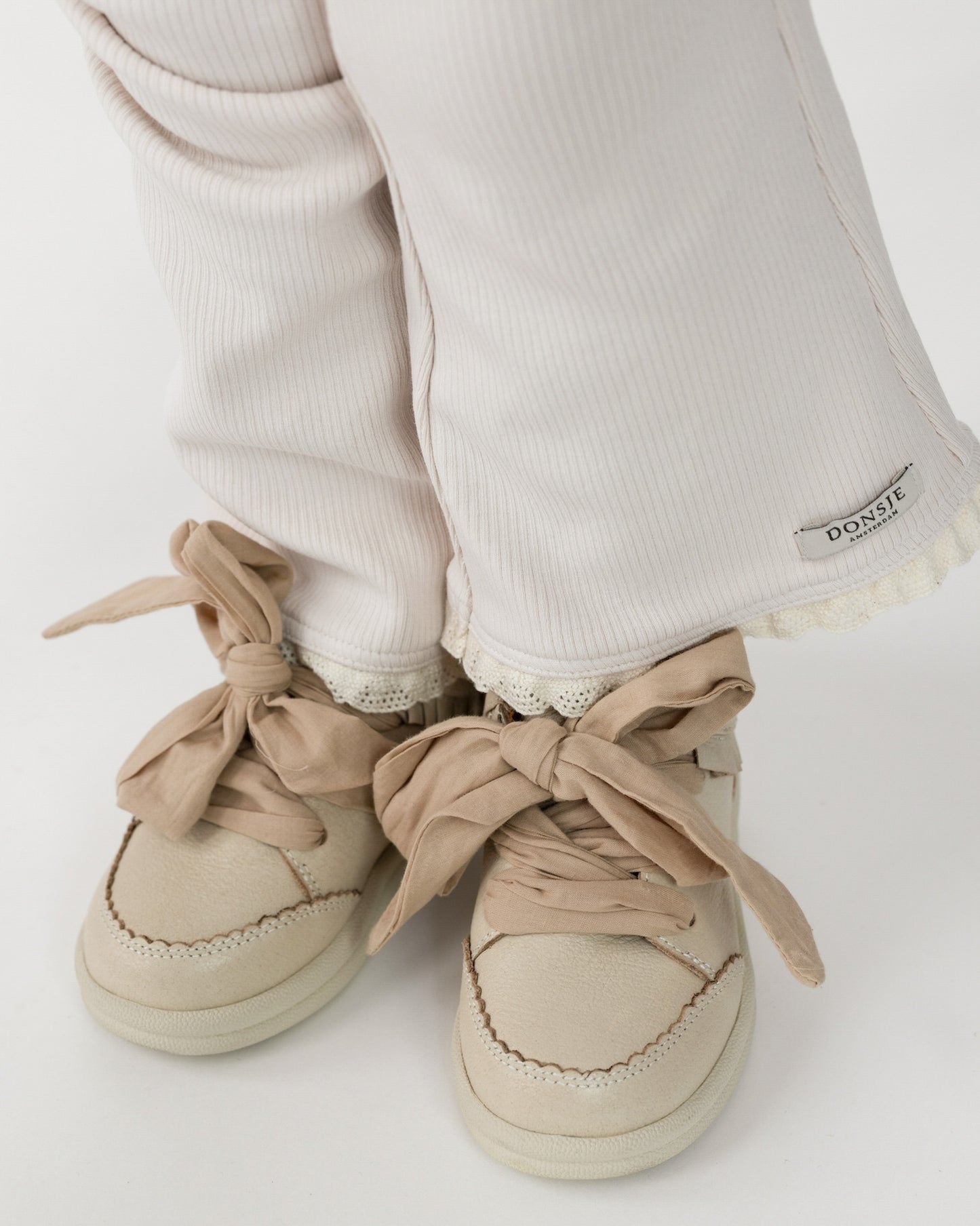 Donsje Amsterdam - Lexley Sneakers - Scarpe Rosa con Fiocco