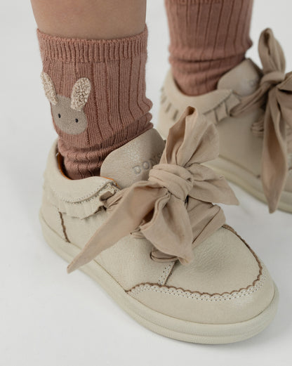 Donsje Amsterdam - Lexley Sneakers - Scarpe Rosa con Fiocco