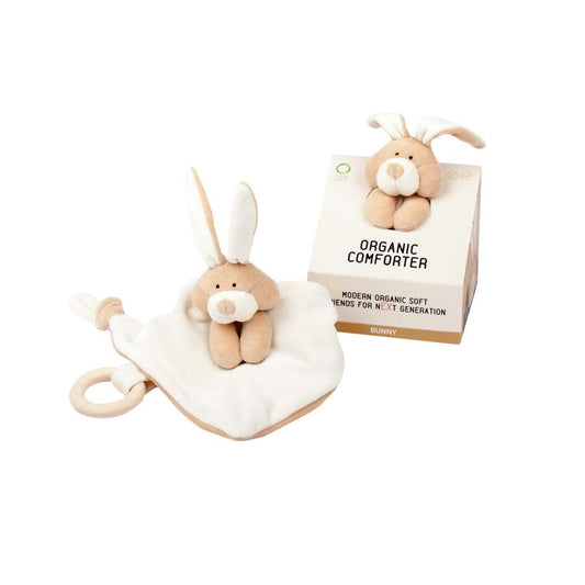 Dudù Bunny con anello in legno - Cotone organico BIO