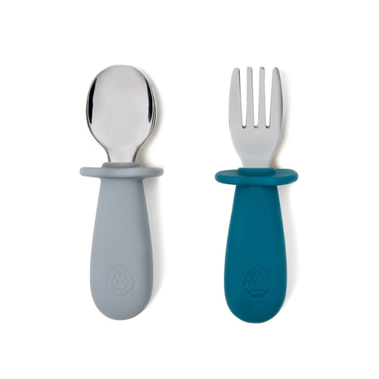 Soina - Prime posate 12m impugnatura facilitata - Grigio/Blu