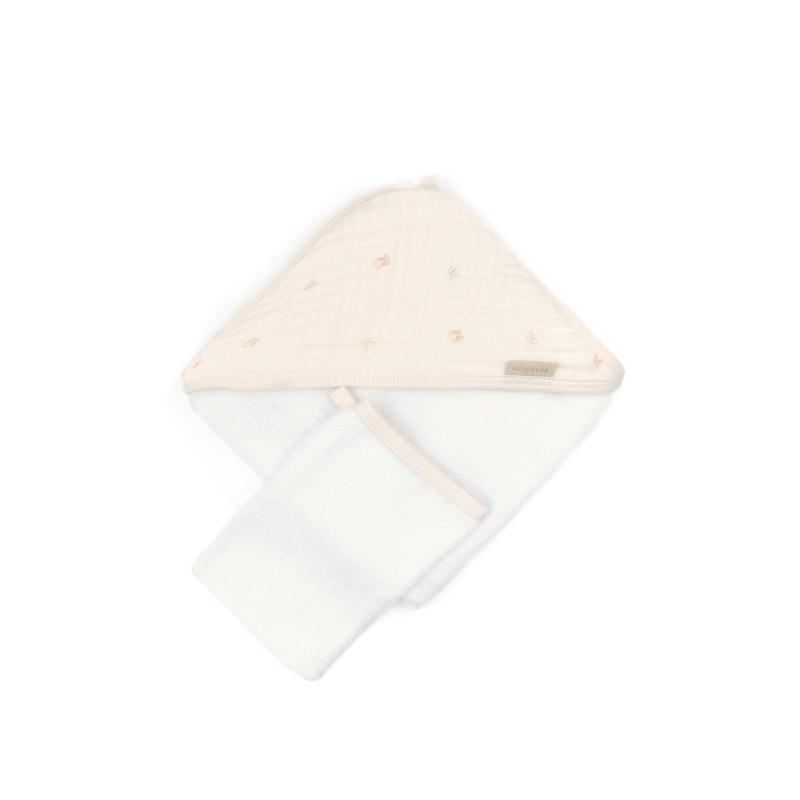 Bamboom - Telo-accappatoio con cappuccio più guanto - Animal friends