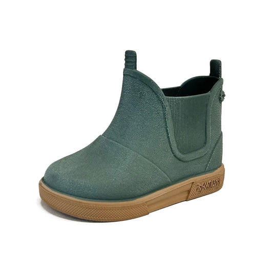 Stivaletti neonato Boatilus Baby Beatly verde foresta e beige