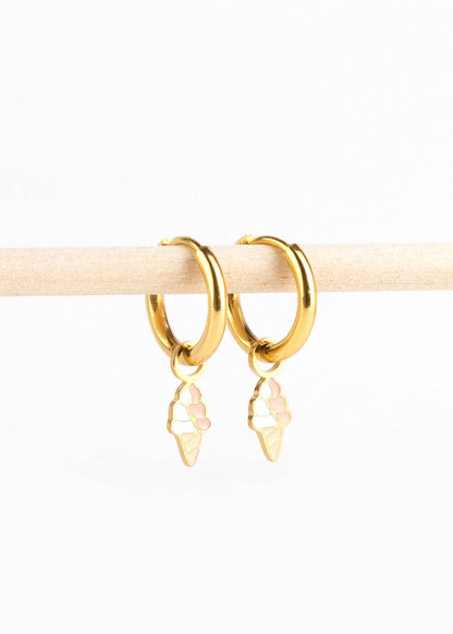 Mrs. Eartha - Essential Hoops - Orecchini a cerchio dorati: 14 mm