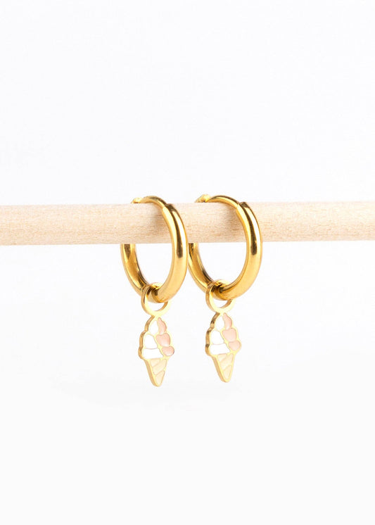 Mrs. Eartha - Essential Hoops - Orecchini a cerchio dorati: 14 mm