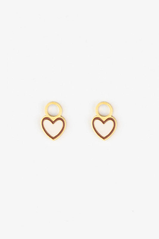 Mrs. Eartha - Charms coppia - Cuore Bianco