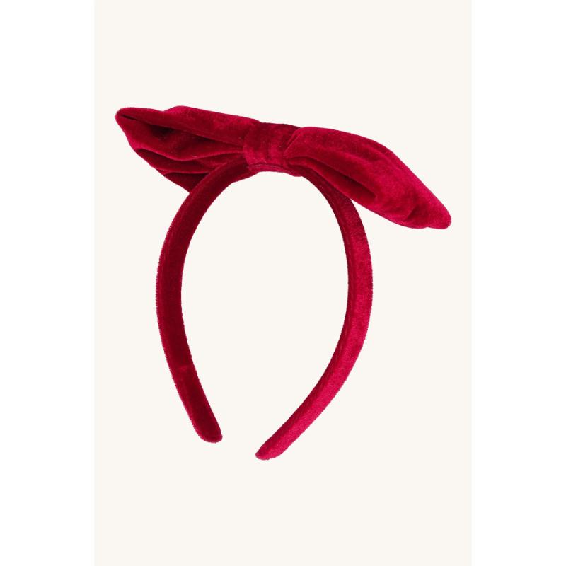 Hust&Claire - Natale - Cerchietto con fiocco in velluto