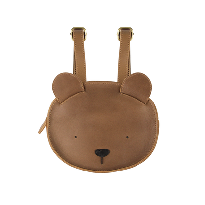 Donsje Amsterdam - Kapi Classic Backpack | Bear - Zainetto in pelle Orsetto
