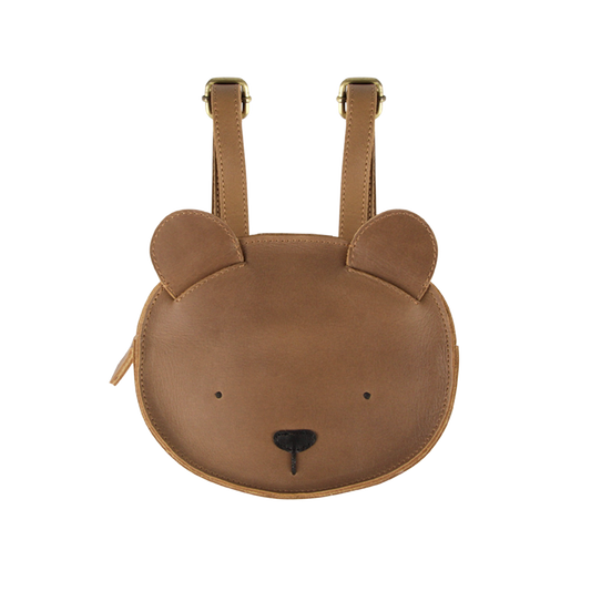 Donsje Amsterdam - Kapi Classic Backpack | Bear - Zainetto in pelle Orsetto