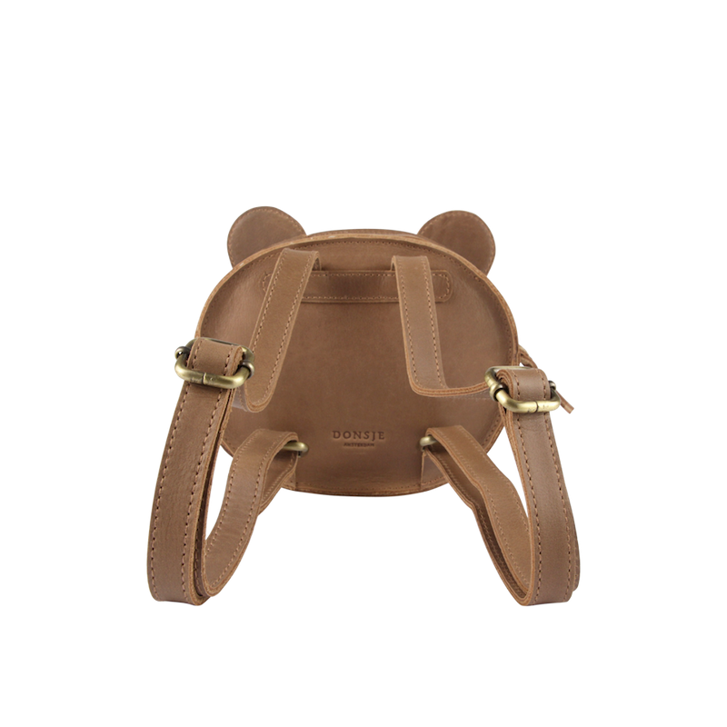 Donsje Amsterdam - Kapi Classic Backpack | Bear - Zainetto in pelle Orsetto