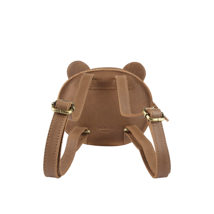 Donsje Amsterdam - Kapi Classic Backpack | Bear - Zainetto in pelle Orsetto