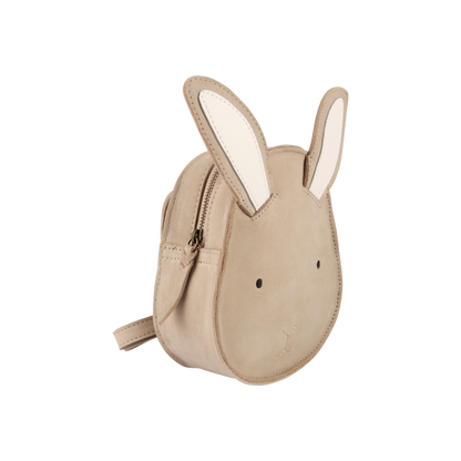 Donsje Amsterdam - Kapi Classic Backpack | Bunny - Zainetto in pelle Coniglietto