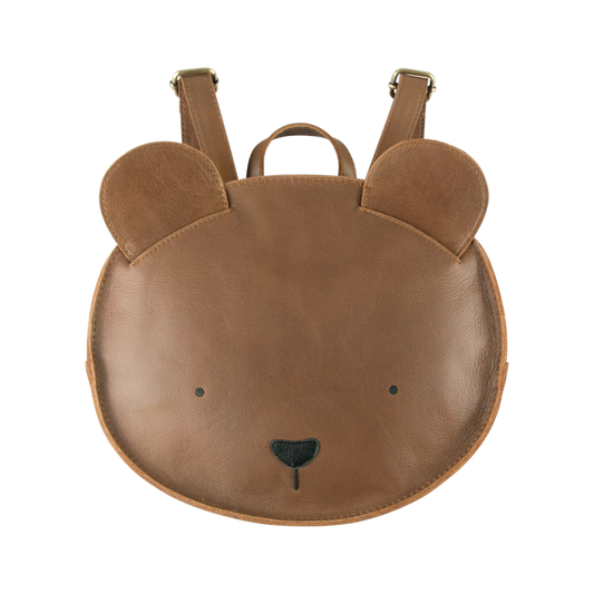 Donsje Amsterdam - Umi Schoolbag | Bear - Zaino in pelle Orsetto