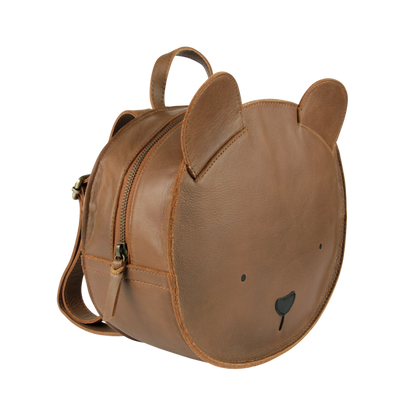 Donsje Amsterdam - Umi Schoolbag | Bear - Zaino in pelle Orsetto