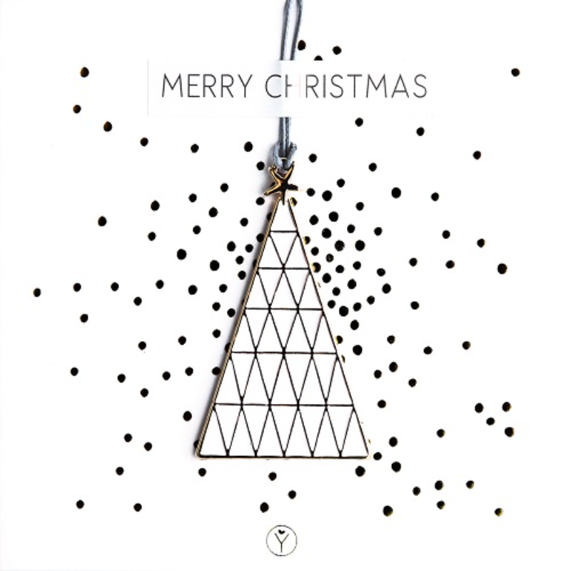 Räder - Decorazione da appendere in metallo - Albero di Natale merry Christmas 10x10cm