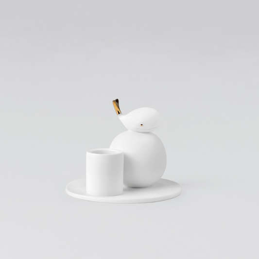 Räder - Portacandele in porcellana - Balena (per candele 2,2cm)