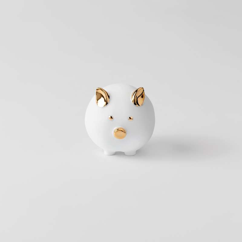 Räder - Miniatura in porcellana - Maiale 7x7 cm