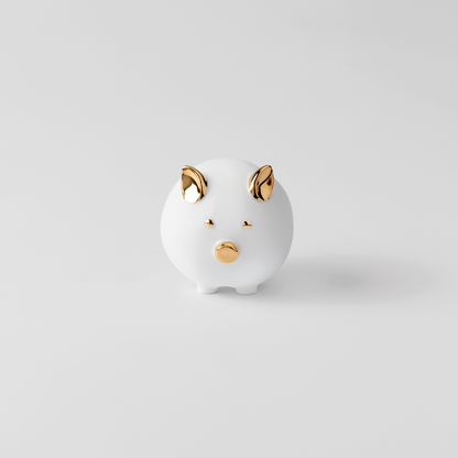 Räder - Miniatura in porcellana - Maiale 7x7 cm