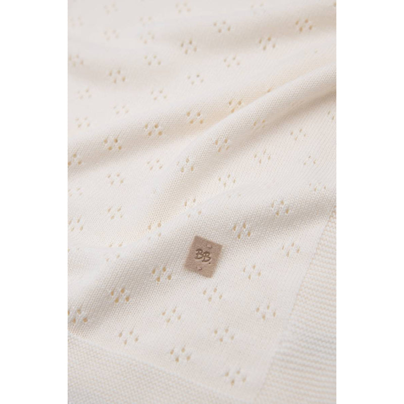 Bamboom - Coperta traforata Knitted - Bianco