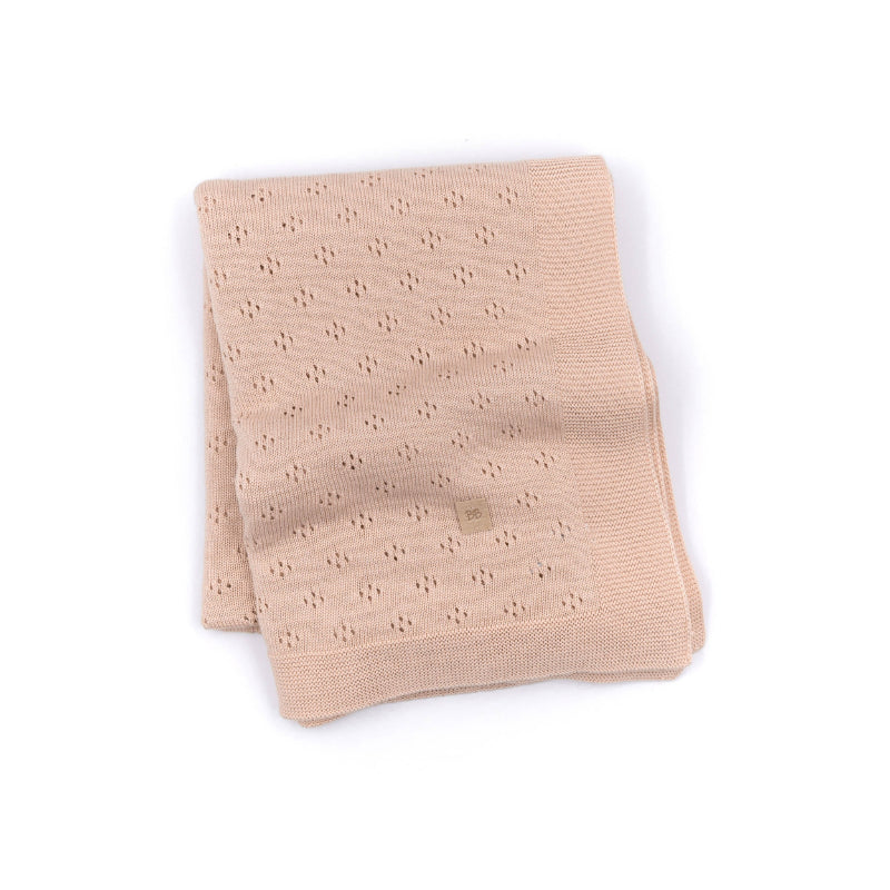 Bamboom - Coperta traforata Knitted - Cammello