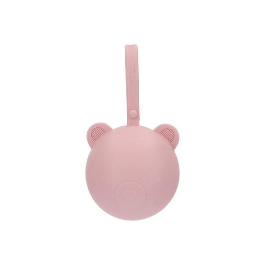 Scatolina portaciuccio in silicone Tutete orsetto rosa