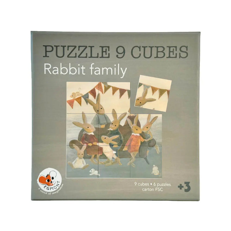 Egmont Toys - Puzzle a cubi Famiglia di conigli