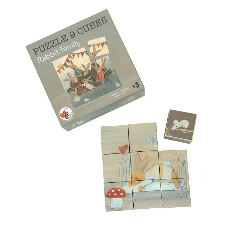 Egmont Toys - Puzzle a cubi Famiglia di conigli