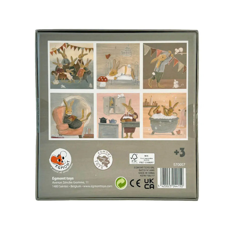 Egmont Toys - Puzzle a cubi Famiglia di conigli